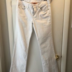 Tory Burch low rise flair pants in white